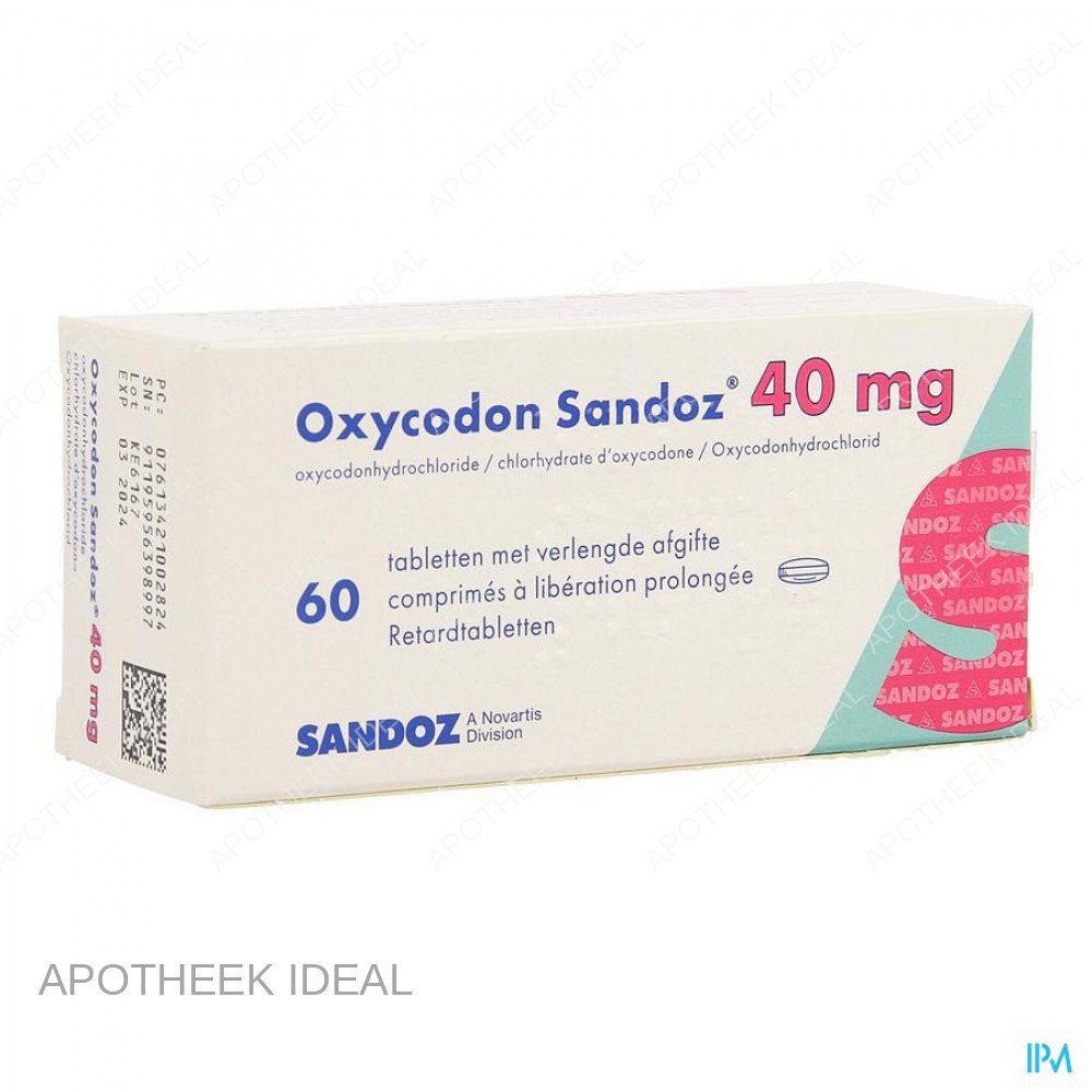 OXYCODON 40MG 60 TABLETTEN 1 OXYCODON 40MG 60 TABLETTEN